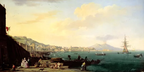View of Naples with Vesuvius in the Background